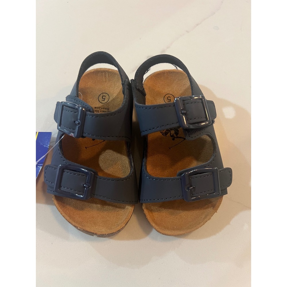 Beverly Hills Polo Club Toddler Boys Navy Blue Buckle Sandals BH90558 Size 5 NEW